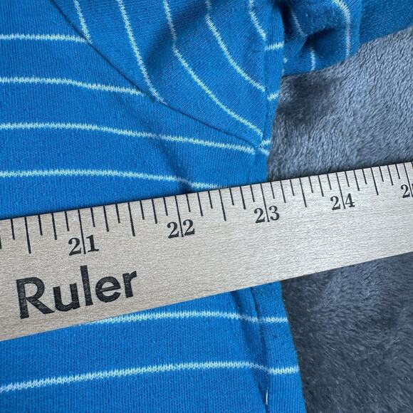 Polo Ralph Lauren Polo Shirt Mens Large Blue Striped Collard Embroidered Golf - Picture 5 of 8